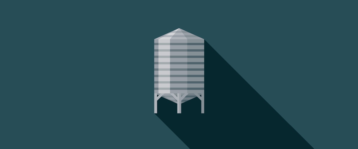 an illustrated silo